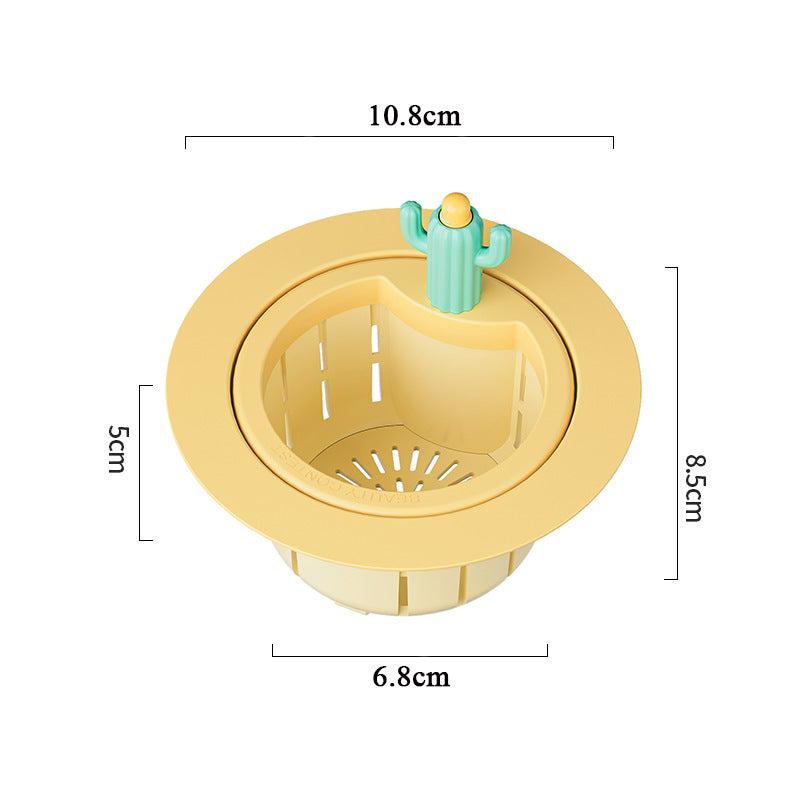 Cactus Pop-Up Sink Drain Waste Strainer