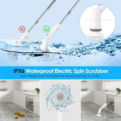 Adjustable Handle Electric Spin Scrubber