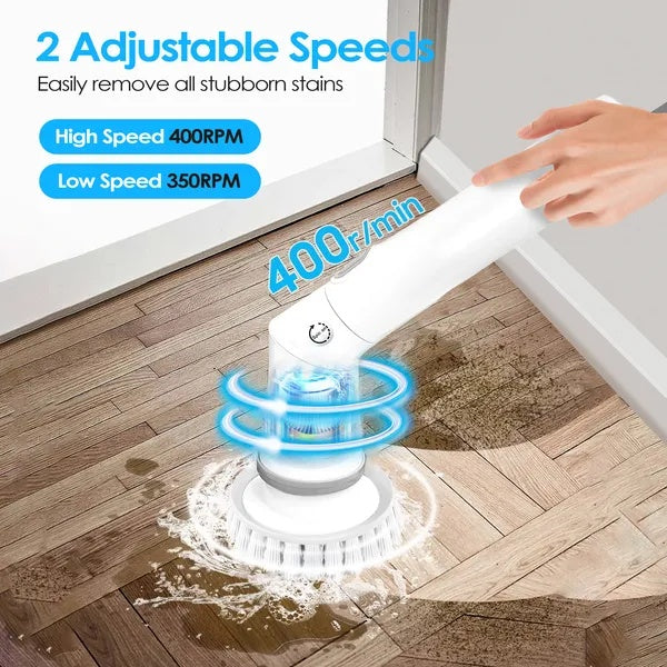 Adjustable Handle Electric Spin Scrubber