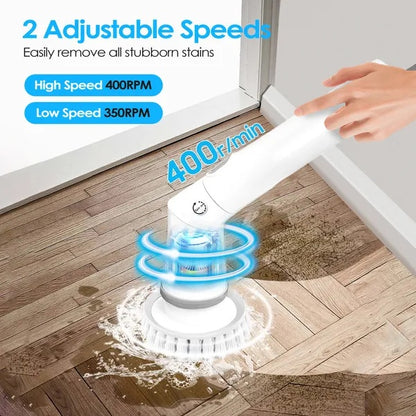 Adjustable Handle Electric Spin Scrubber