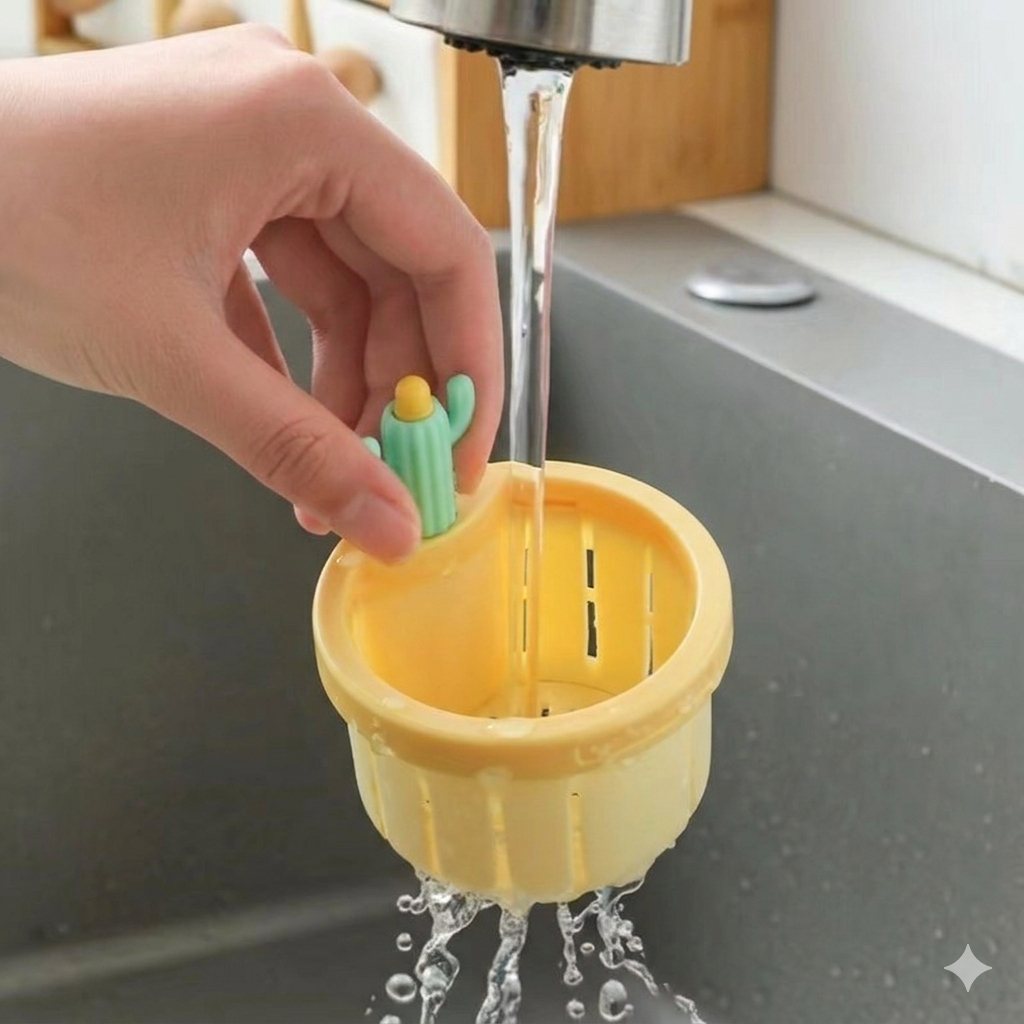 Cactus Pop-Up Sink Drain Waste Strainer