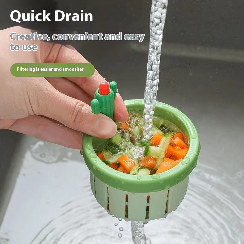 Cactus Pop-Up Sink Drain Waste Strainer